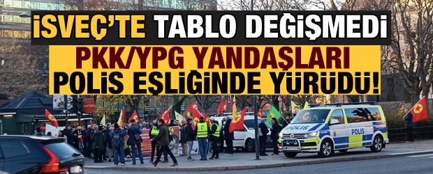 İsveç'te terör örgütü PKK/YPG yandaşları gösteri yaptı